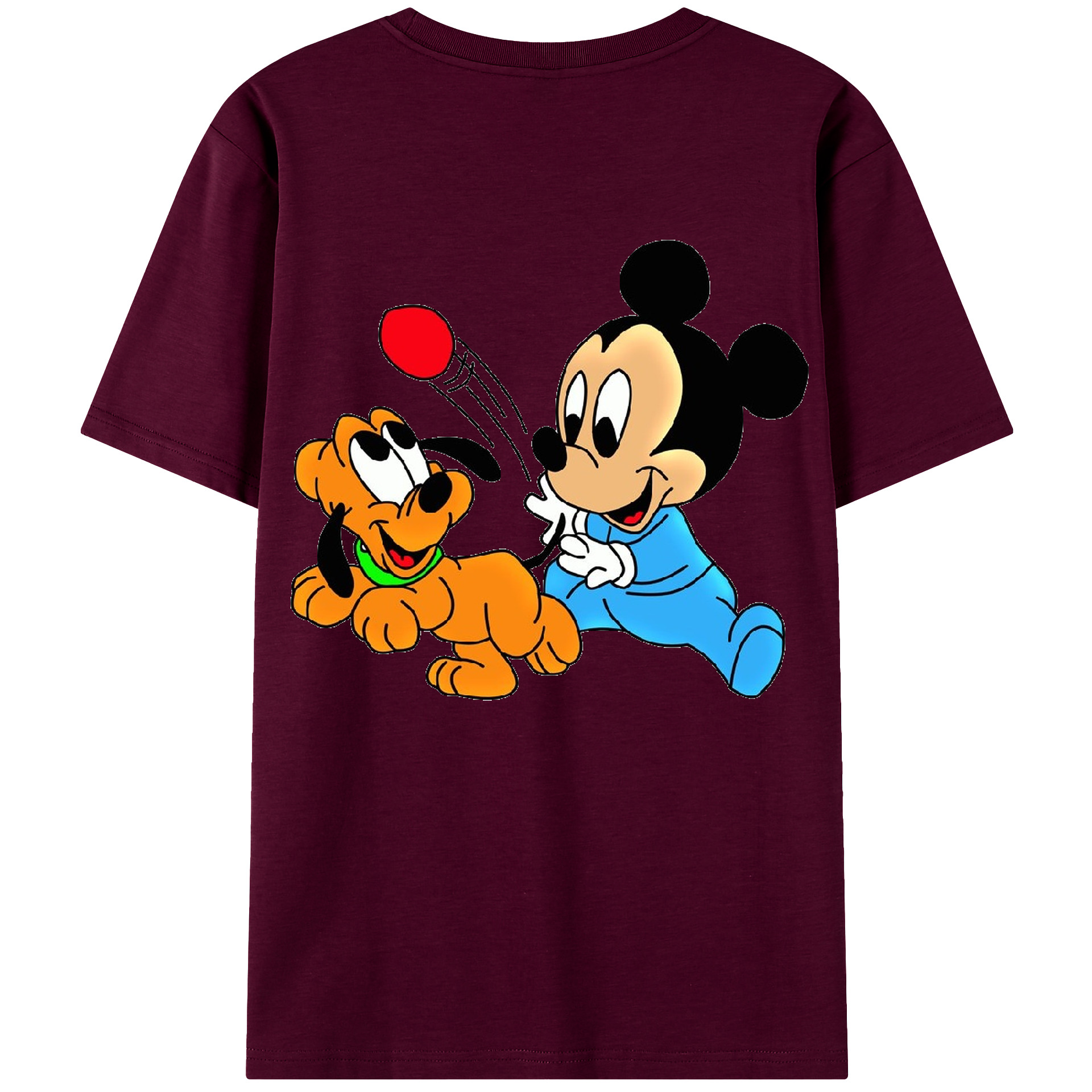 （画像用） ミッキーマウス Mickey Mouse レディース半袖Tシャツ(バックプリント)